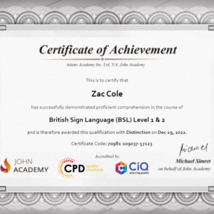 BSL-certificate