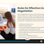 Negotiation and Conflict Resolution Training