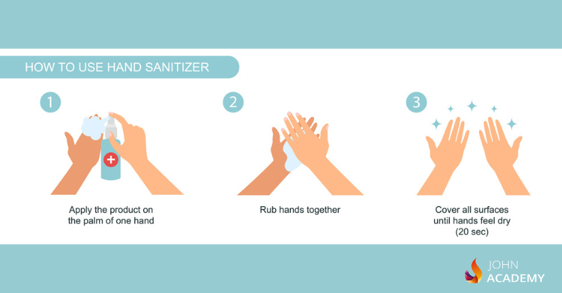 how to use hand sanitiser