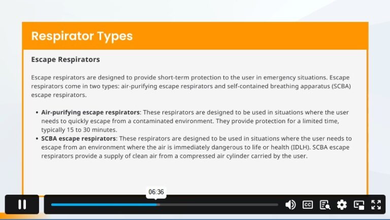 Respiratory Protection and Safety Training1