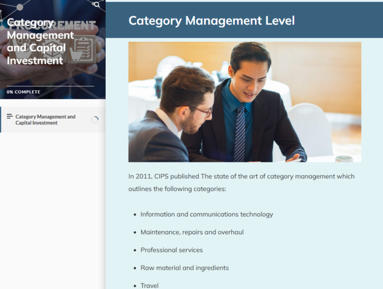 Professional Certificate in Purchasing and Procurement Management 1