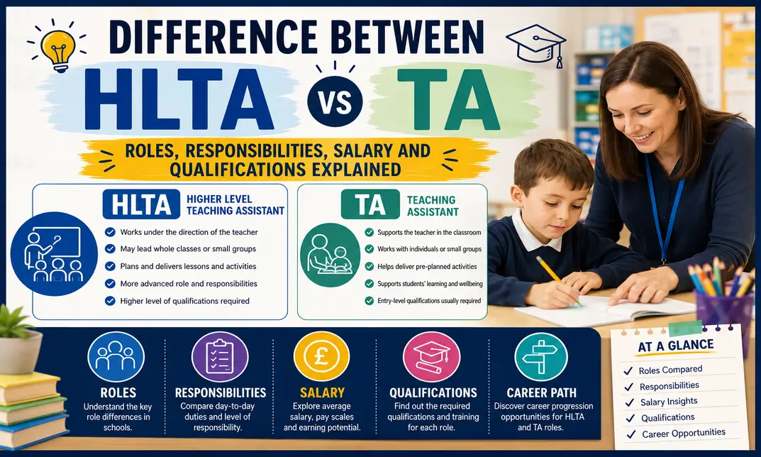 Difference Between HLTA and TA Roles, Responsibilities, Salary and Qualifications Explained