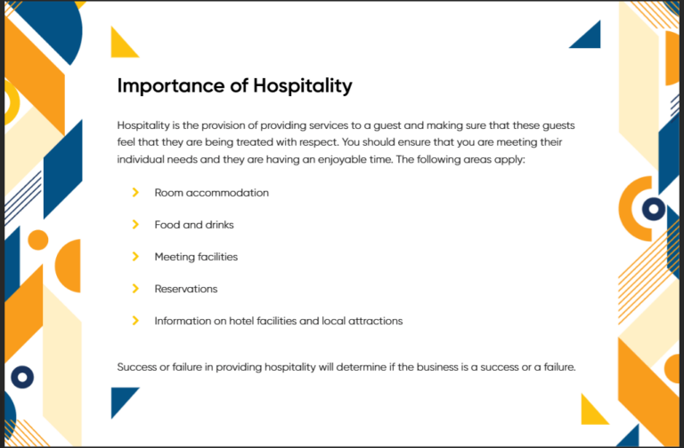 Diploma in Hospitality and Housekeeping Management - 1
